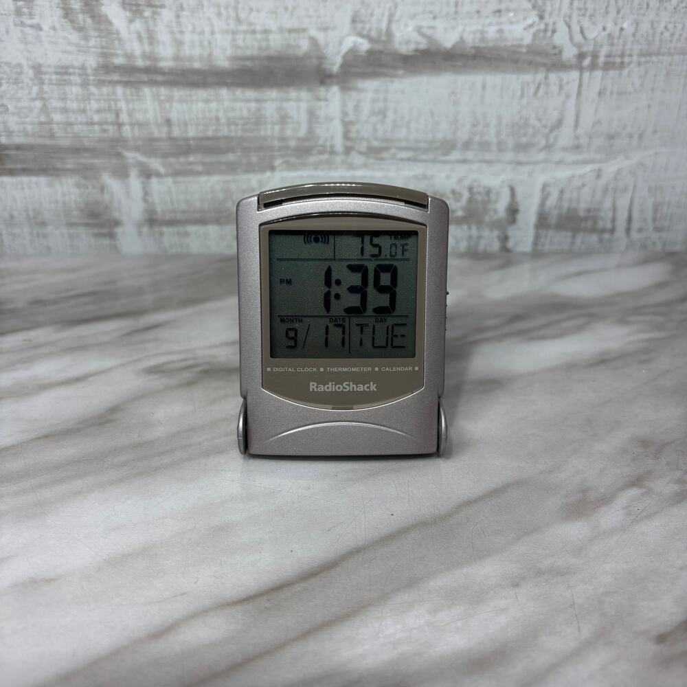 Vintage RadioShack Digital Travel Alarm Clock Calendar Thermometer
